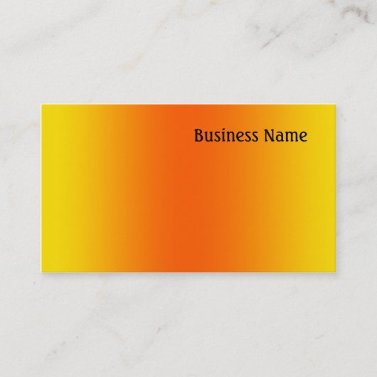 Geel en oranje visitekaartje (Voorkant)