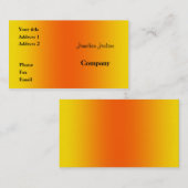 Geel en oranje visitekaartje (Voorkant / Achterkant)