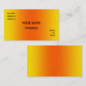 Geel en oranje visitekaartje (Voorkant / Achterkant)