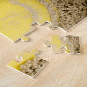 Geel en Oranje zand Legpuzzel (Zijkant)