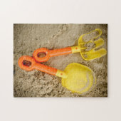 Geel en Oranje zand Legpuzzel (Horizontaal)