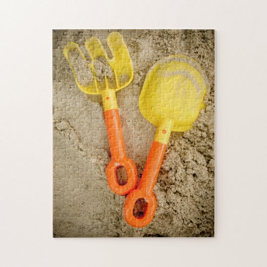 Geel en Oranje zand Legpuzzel (Verticaal)