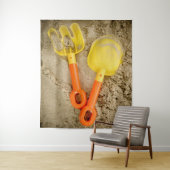 Geel en Oranje zand Wandkleed (In situ)