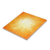 Geel en Oranje zonnesburst Geometrische vorm Moder Tegeltje (Zijkant)