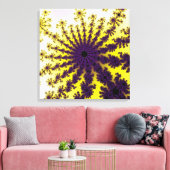 Geel en Paars barst Canvas Afdruk (Insitu (Woonkamer))