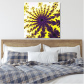 Geel en Paars barst Canvas Afdruk (Insitu (Slaapkamer))