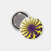 Geel en Paars barst Magneet (Voorkant / Achterkant)