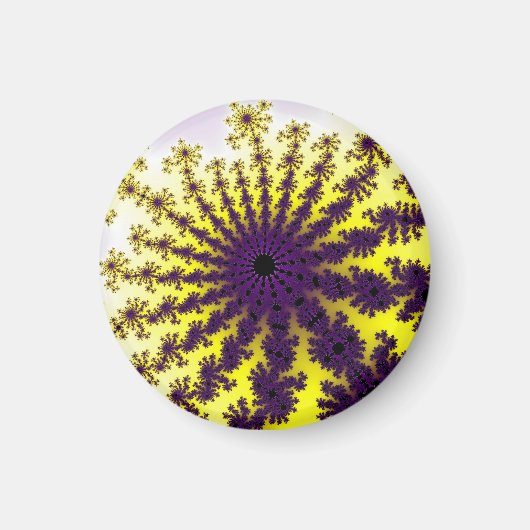 Geel en Paars barst Magneet (Voorkant)