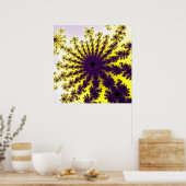 Geel en Paars barst Poster (Keuken)