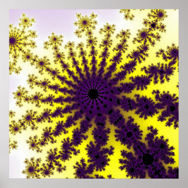 Geel en Paars barst Poster