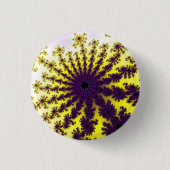 Geel en Paars barst Ronde Button 3,2 Cm (Voorkant)