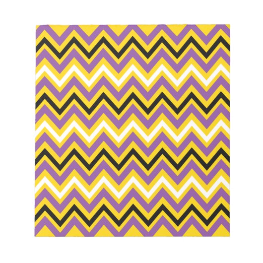 Geel en Paars Chevron Pattern Notitieblok (Voorkant)