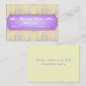Geel en Paars Damask Visitekaartje (Voorkant / Achterkant)