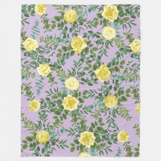 Geel en Paars  Elegant Spring Wedding Fleece Deken (Voorkant)