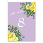 Geel en Paars  Elegant Spring Wedding Kaart (Voorkant)