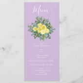 Geel en Paars  Elegant Spring Wedding Menu (Voorkant)