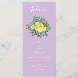 Geel en Paars Elegant Spring Wedding Menu