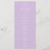 Geel en Paars  Elegant Spring Wedding Menu (Achterkant)