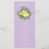 Geel en Paars  Elegant Spring Wedding Menu (Voorkant)