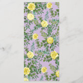 Geel en Paars  Elegant Spring Wedding Menu (Achterkant)