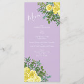 Geel en Paars  Elegant Spring Wedding Menu (Voorkant)