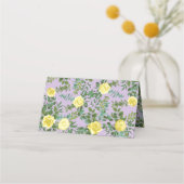 Geel en Paars  Elegant Spring Wedding Plaatskaartje (Achterkant)
