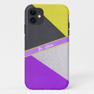 Geel en paars gekleurd papier iPhone draagtas Case-Mate iPhone Case