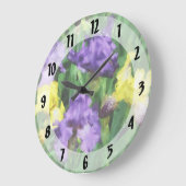 Geel en Paars Irises Grote Klok (Hoek)
