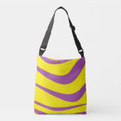 Geel en Paars Kruisdoosje Kleurrijke Canvas tas (Voorkant)