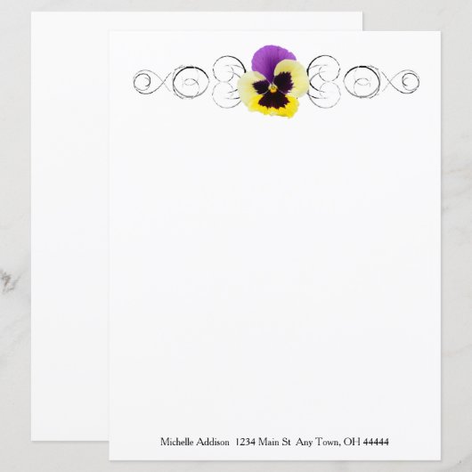 Geel en Paars Papier voor persoonlijk gebruik (Voorkant / Achterkant)