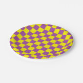 Geel en Paars Papieren Bordje (Gekanteld)