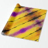 Geel en Paars Santa Monica Pier Cadeaupapier (Uitgerold)