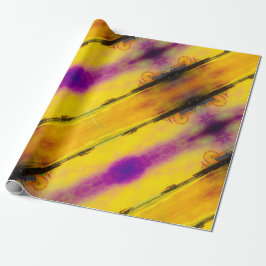 Geel en Paars Santa Monica Pier Cadeaupapier