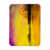 Geel en Paars Santa Monica Pier Magneet (Verticaal)