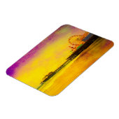 Geel en Paars Santa Monica Pier Magneet (Linkerzijde)