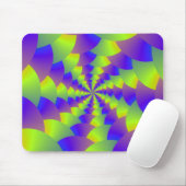 Geel en Paars Spiral Mousepad Muismat (Met muis)
