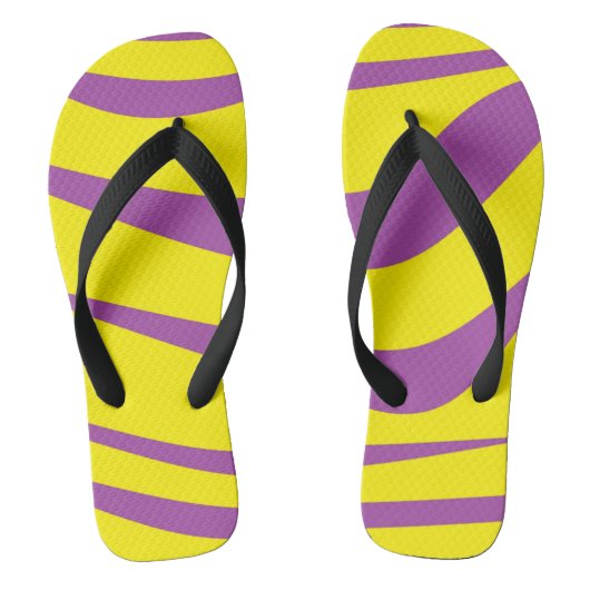 Geel en Paars Teenslipper Kleurrijk Thong Sandal Teenslippers (Voetbed)
