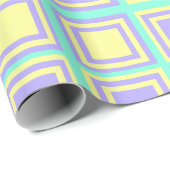 Geel en Paars vierkant verpakt papier (Rol Hoek)