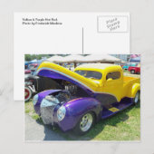 Geel en Paars warm ijs Briefkaart (Voorkant / Achterkant)