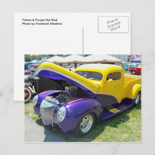 Geel en Paars warm ijs Briefkaart (Voorkant / Achterkant)