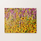 Geel en Paars Wildbloemen Puzzle Legpuzzel (Horizontaal)