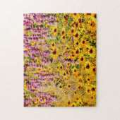 Geel en Paars Wildbloemen Puzzle Legpuzzel (Verticaal)
