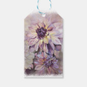 GEEL EN PAARSE DAHLIA GIFT-LABELS CADEAULABEL (Voorkant)