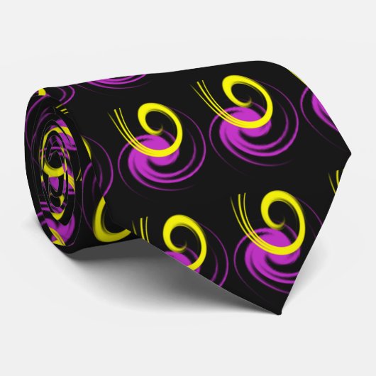 geel en paarse, geel en paarse, geel en... stropdas (Opgerold)