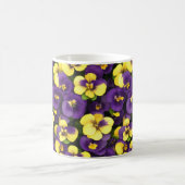 Geel en Paarse Pansy Flowers Koffiemok (Center)