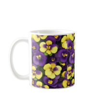 Geel en Paarse Pansy Flowers