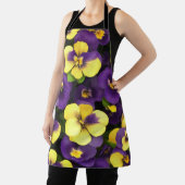 Geel en Paarse Pansy Flowers Schort (Insitu)