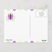  geel en Paarse vlinder Briefkaart (Achterkant)