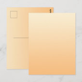 Geel en perzikkleurverloop briefkaart (Voorkant / Achterkant)
