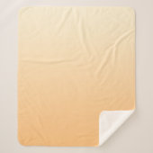 Geel en perzikkleurverloop sherpa deken (Voorkant)